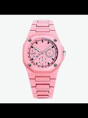 NWOT Pink Octagonal Sport Chronograph Watch.